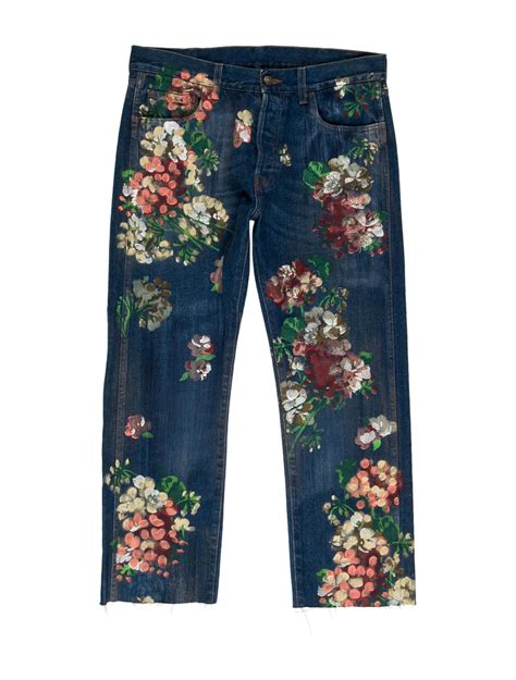 gucci jeans floral|gucci jeans for sale.